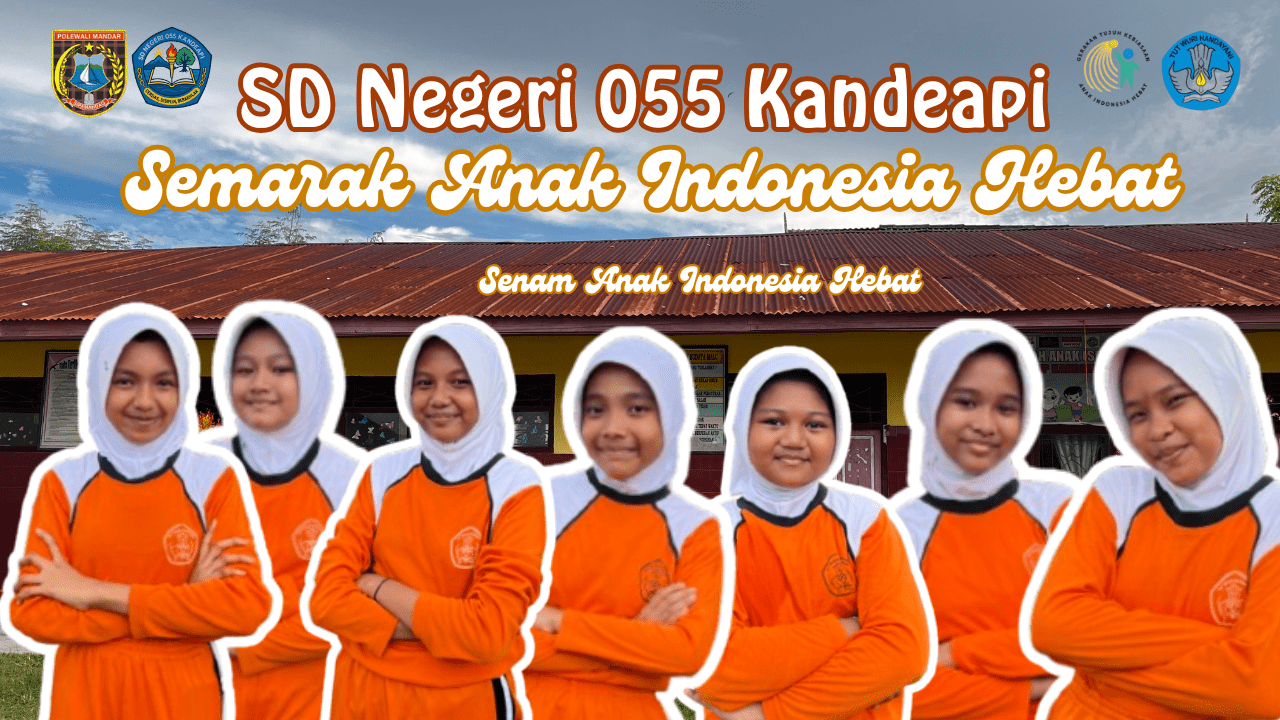 SD Negeri 055 Kandeapi Meriahkan Semarak Anak Indonesia Hebat Lewat Senam di Lokasi Ikonik Tinambung